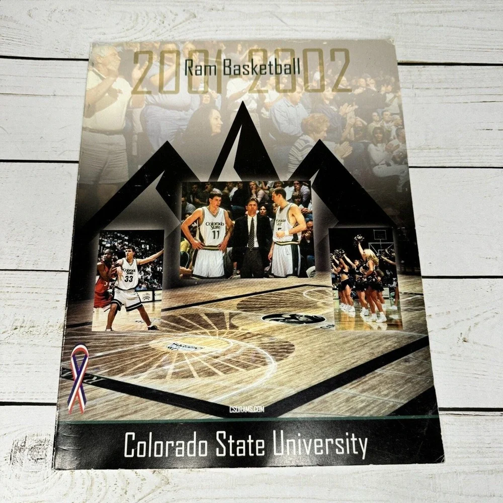 2001–2002 Colorado State Rams Basketball Program Vintage NCAA CSU
